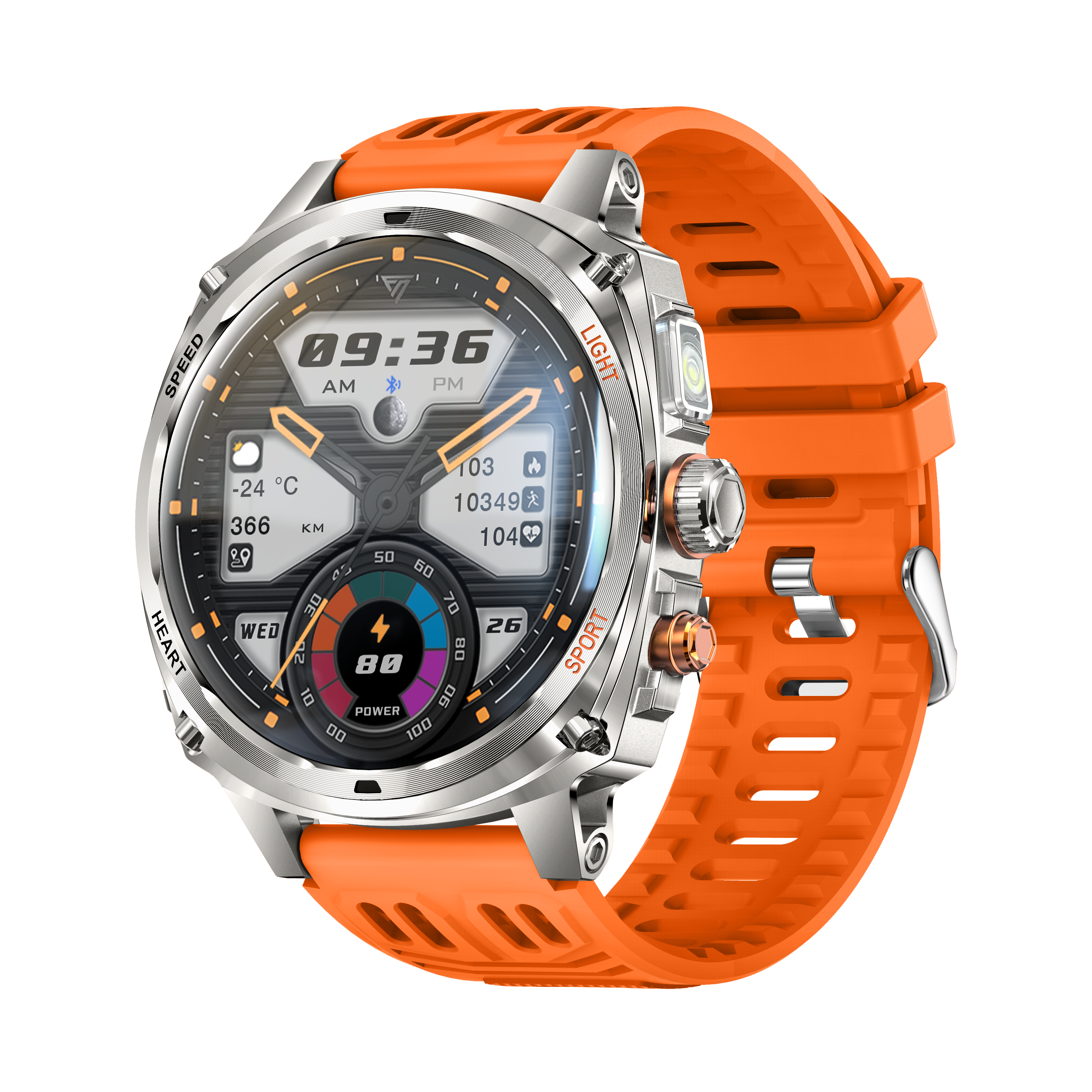 Philippe Palmer Smart Watch LP73 AMOLED Orange Rubber