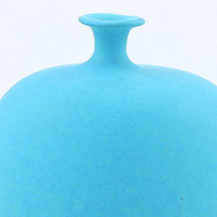 Inger Persson (1980s) Turquoise Balloon Vase 13 cm (2)