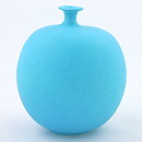 Inger Persson (1980s) Turquoise Balloon Vase 13 cm (2)