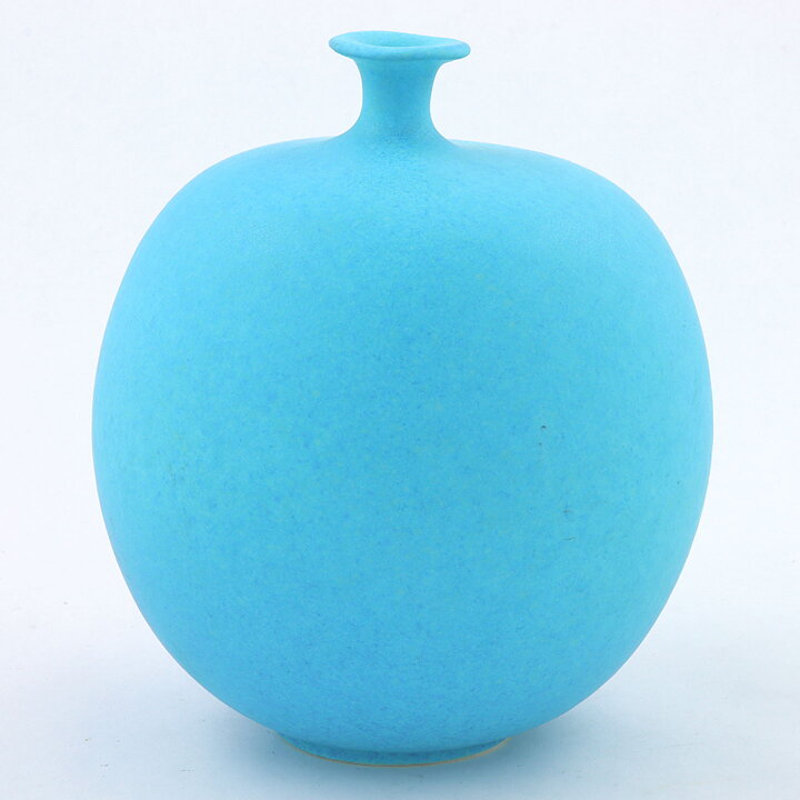 Inger Persson (1980s) Turquoise Balloon Vase 13 cm (2)