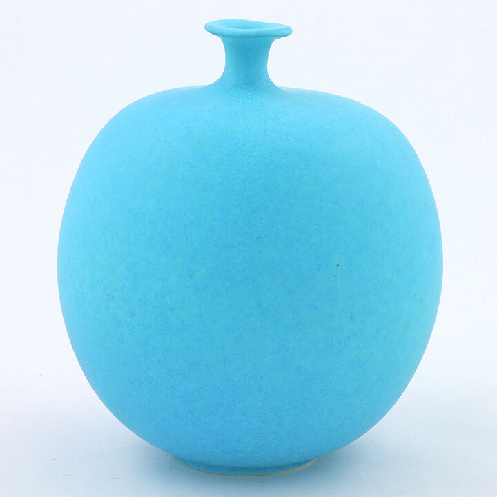 インガー・パーソン  水色の風船のような花瓶 Vase  13cm  1980年代 (2)
