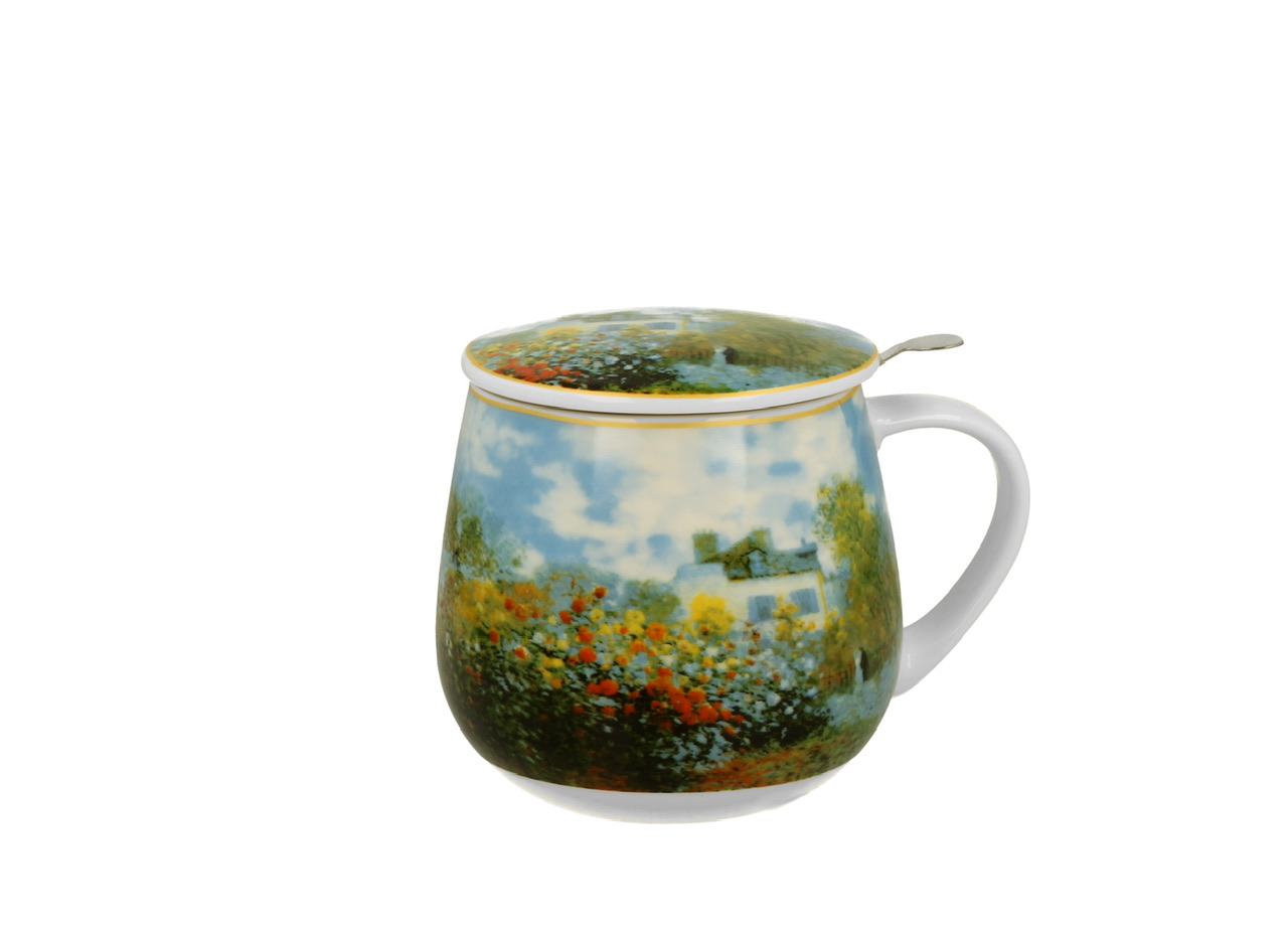 Claude Monet : The Garden at Argenteuil - Mugg Barrel med tesil och lock i presentask - 3