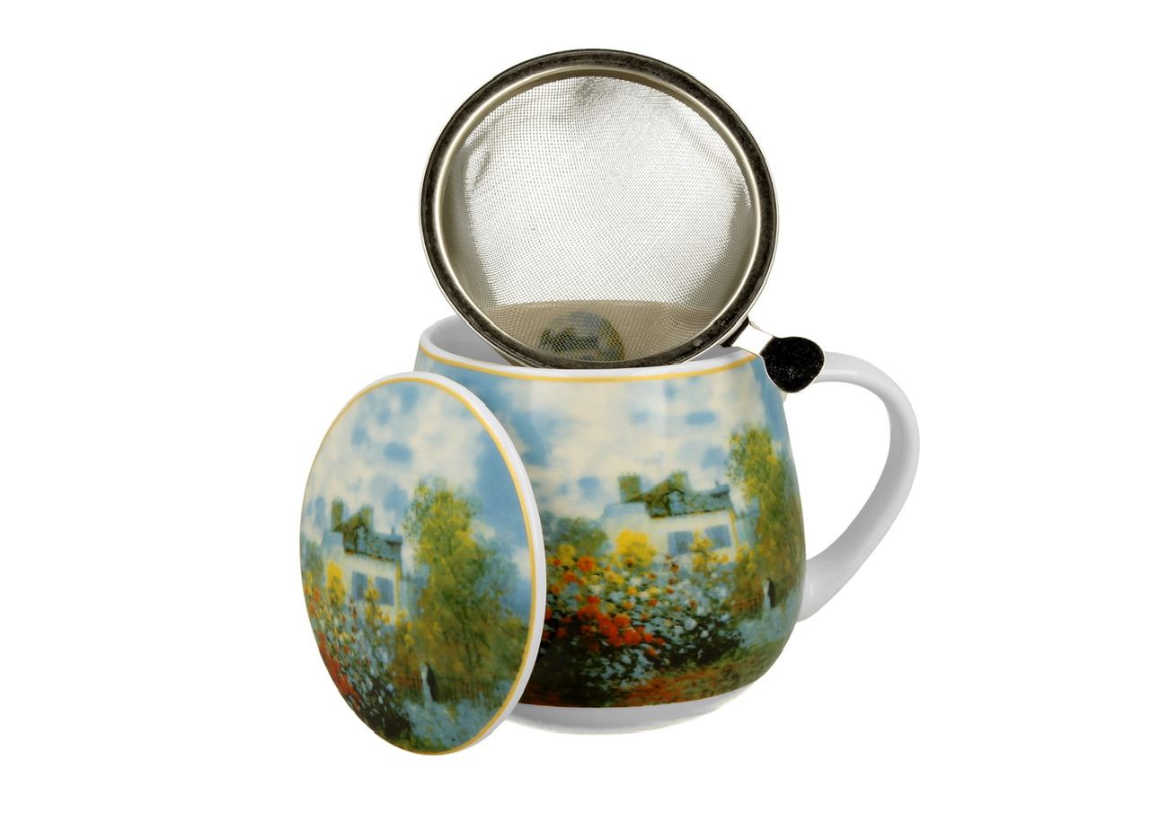 Claude Monet : The Garden at Argenteuil - Mugg Barrel med tesil och lock i presentask - 2