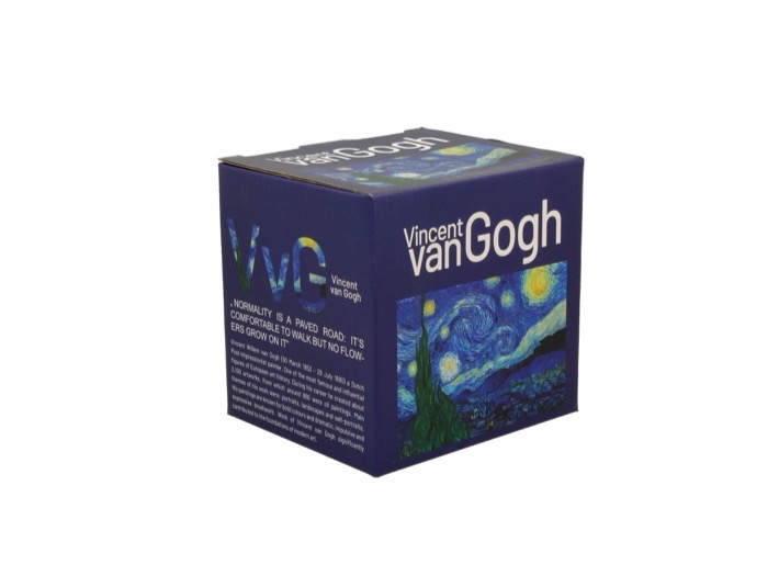 Vincent van Gogh : The Starry Night - Mugg Barrel med tesil och lock i presentask - 4