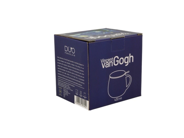 Vincent van Gogh : The Starry Night - Mugg Barrel med tesil och lock i presentask - 5