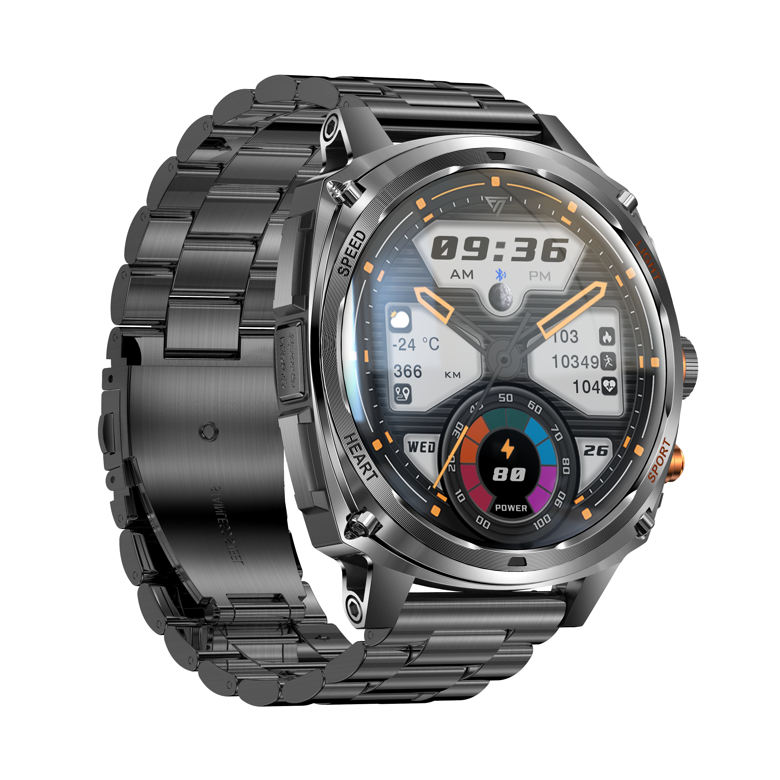 Philippe Palmer Smart Watch LP73 AMOLED Black Steel - 2