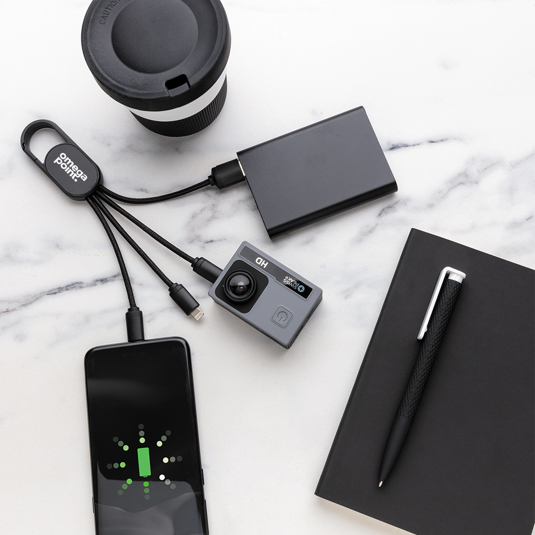 4-i-1 kabel med karbinclip, ON DEMAND - 2