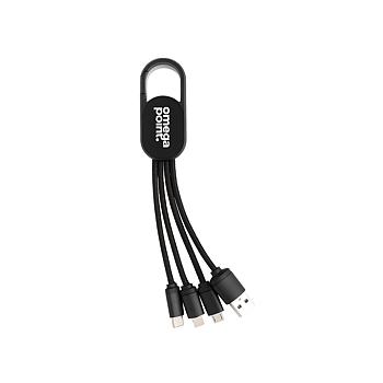 4-i-1 kabel med karbinclip, ON DEMAND