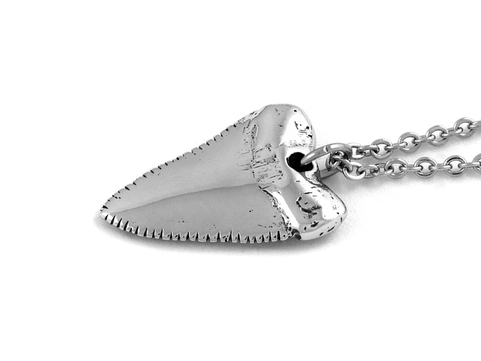 Vithajstand Halsband, Handgjort Hajtand Smycke - 3