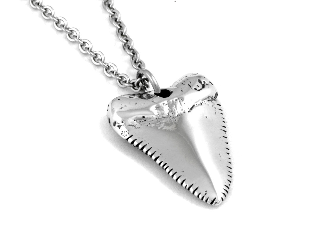 Vithajstand Halsband, Handgjort Hajtand Smycke - 2