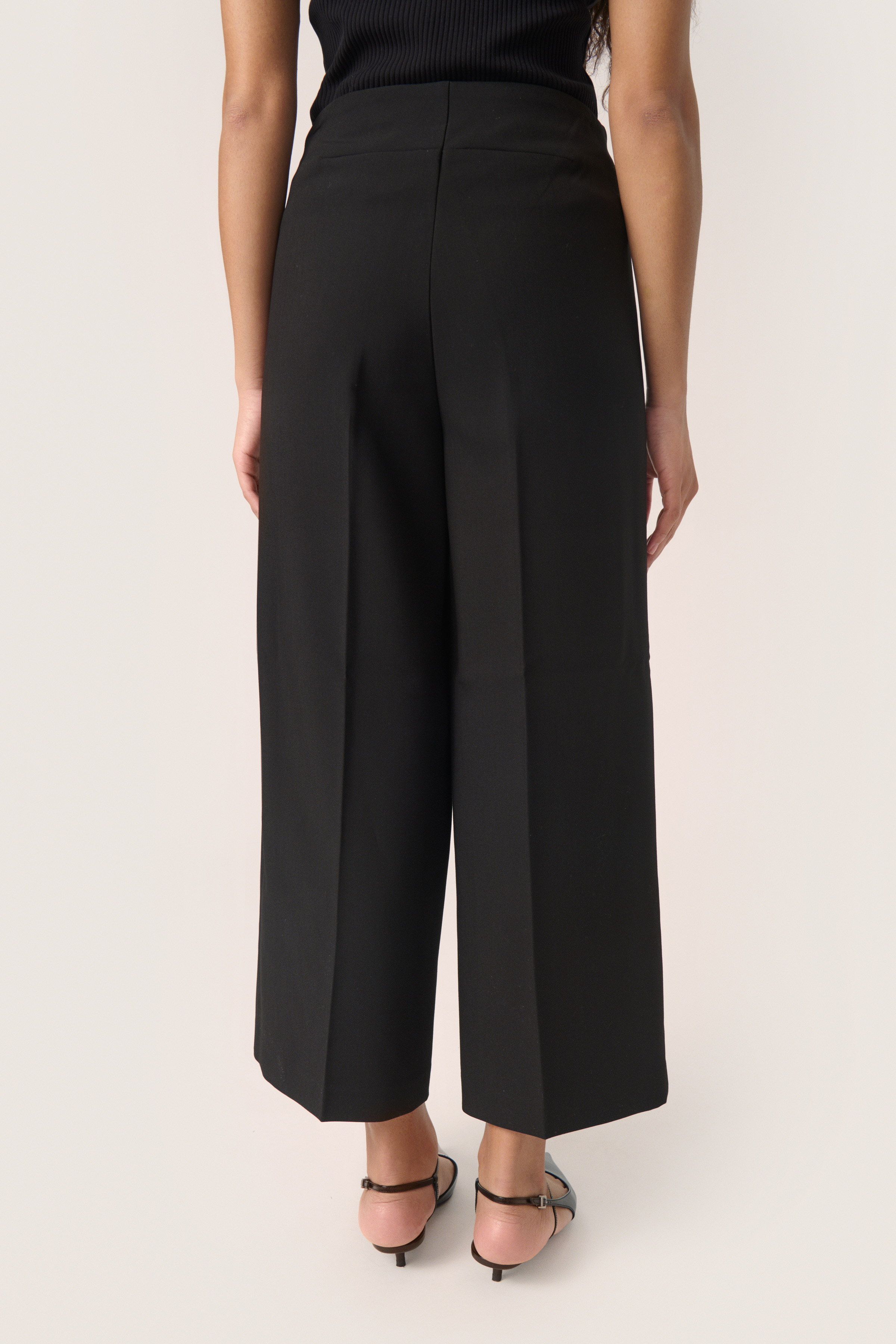 SLCorinne Wide Cropped Pants Black - 6