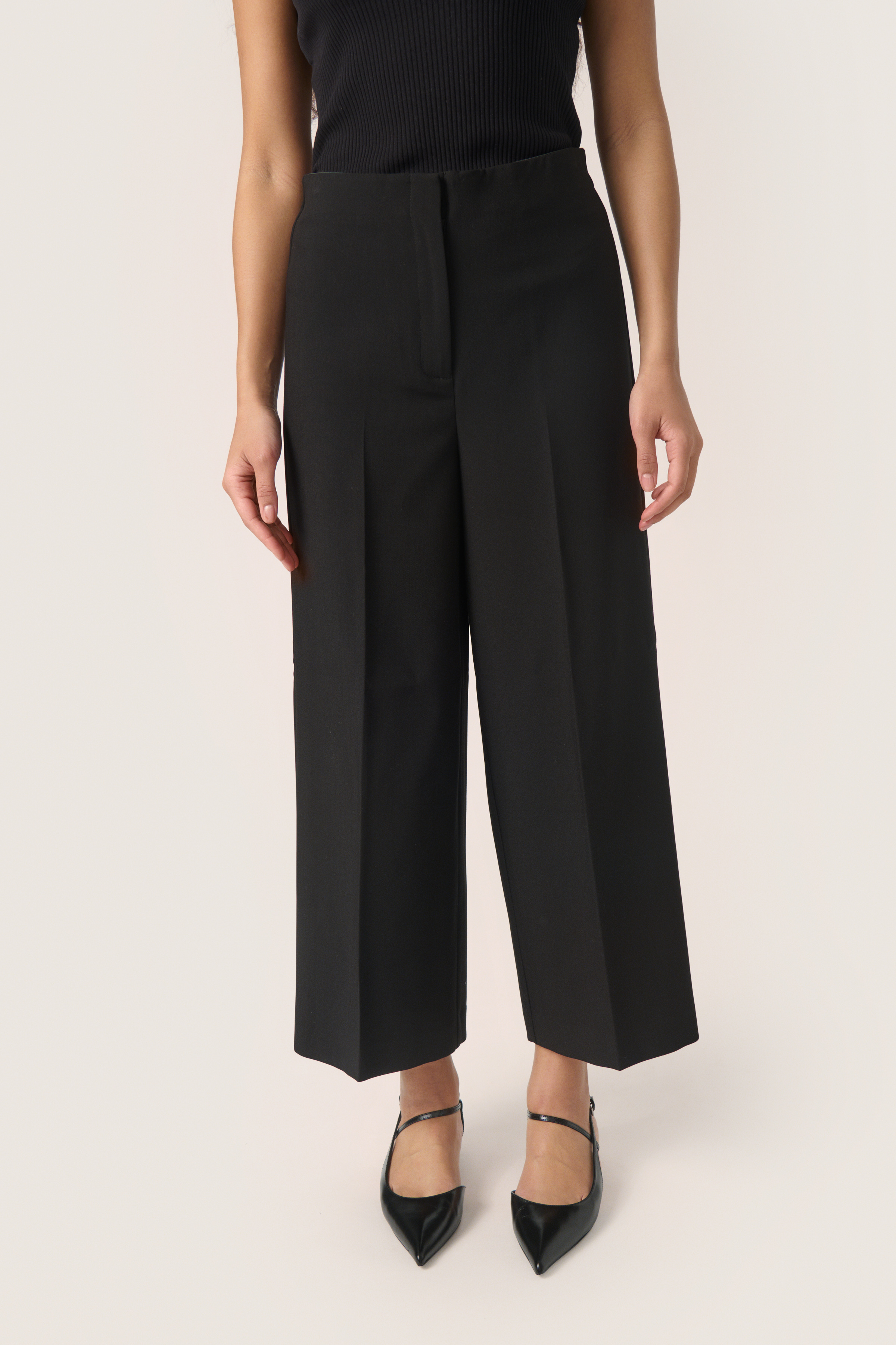 SLCorinne Wide Cropped Pants Black - 5