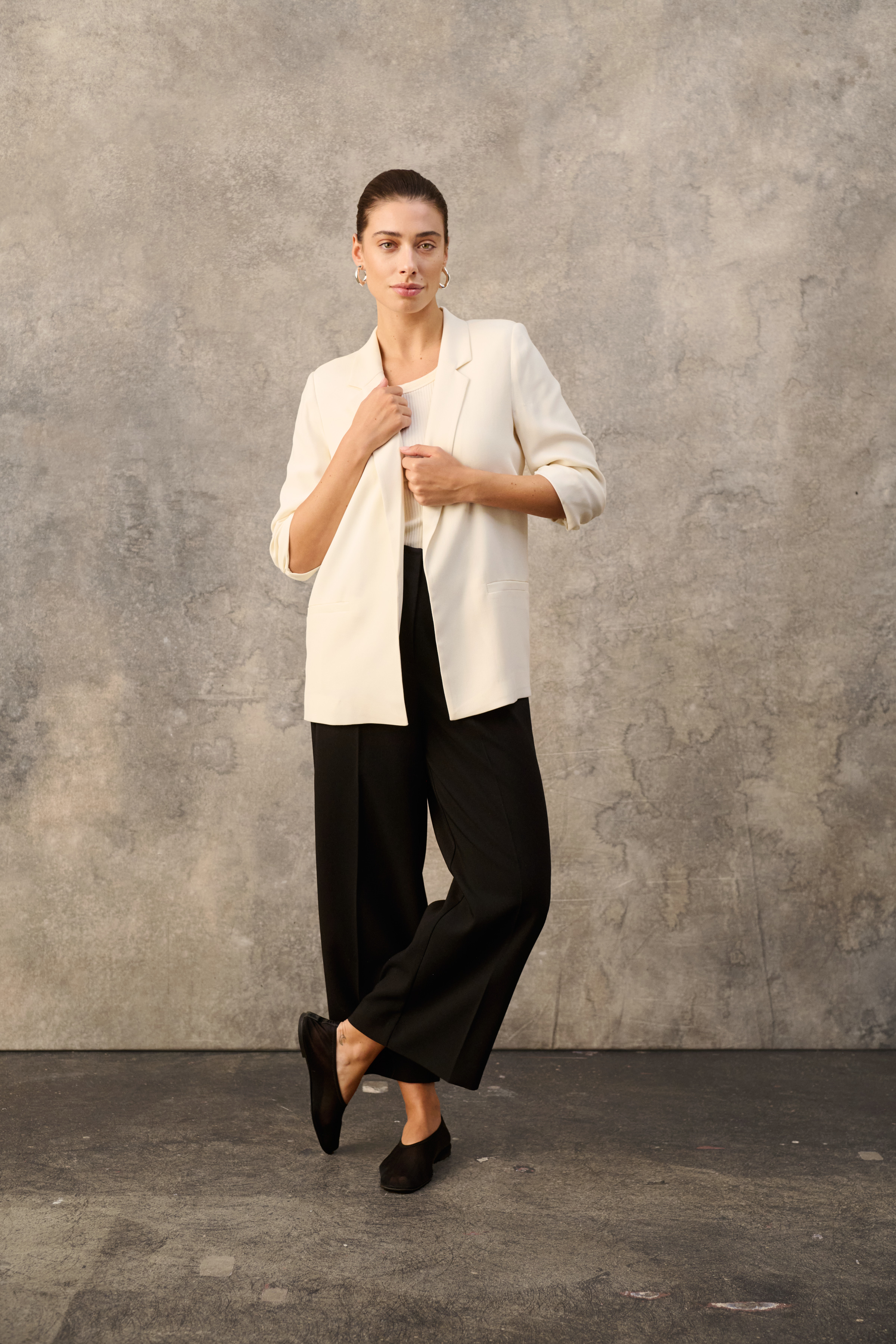 SLCorinne Wide Cropped Pants Black - 7