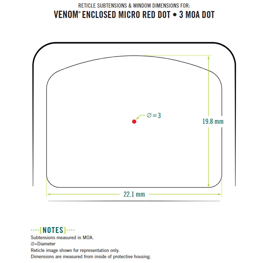 Vortex Venom Enclosed Red Dot 3 MOA Auto shutoff - 6