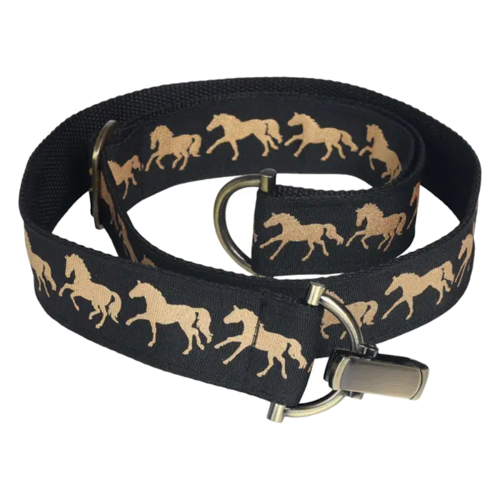 Belt AWST Intl Galloping Horses Black