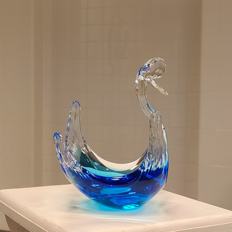 Skål fågelfigurin i glas - 4