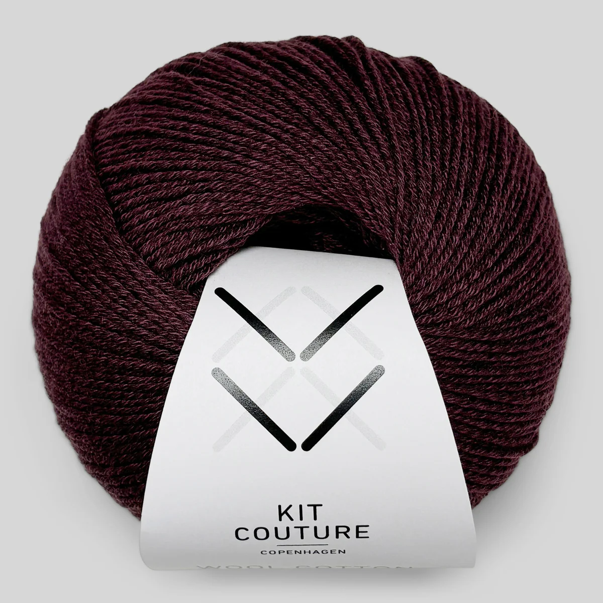 Wool Cotton mörk plommon