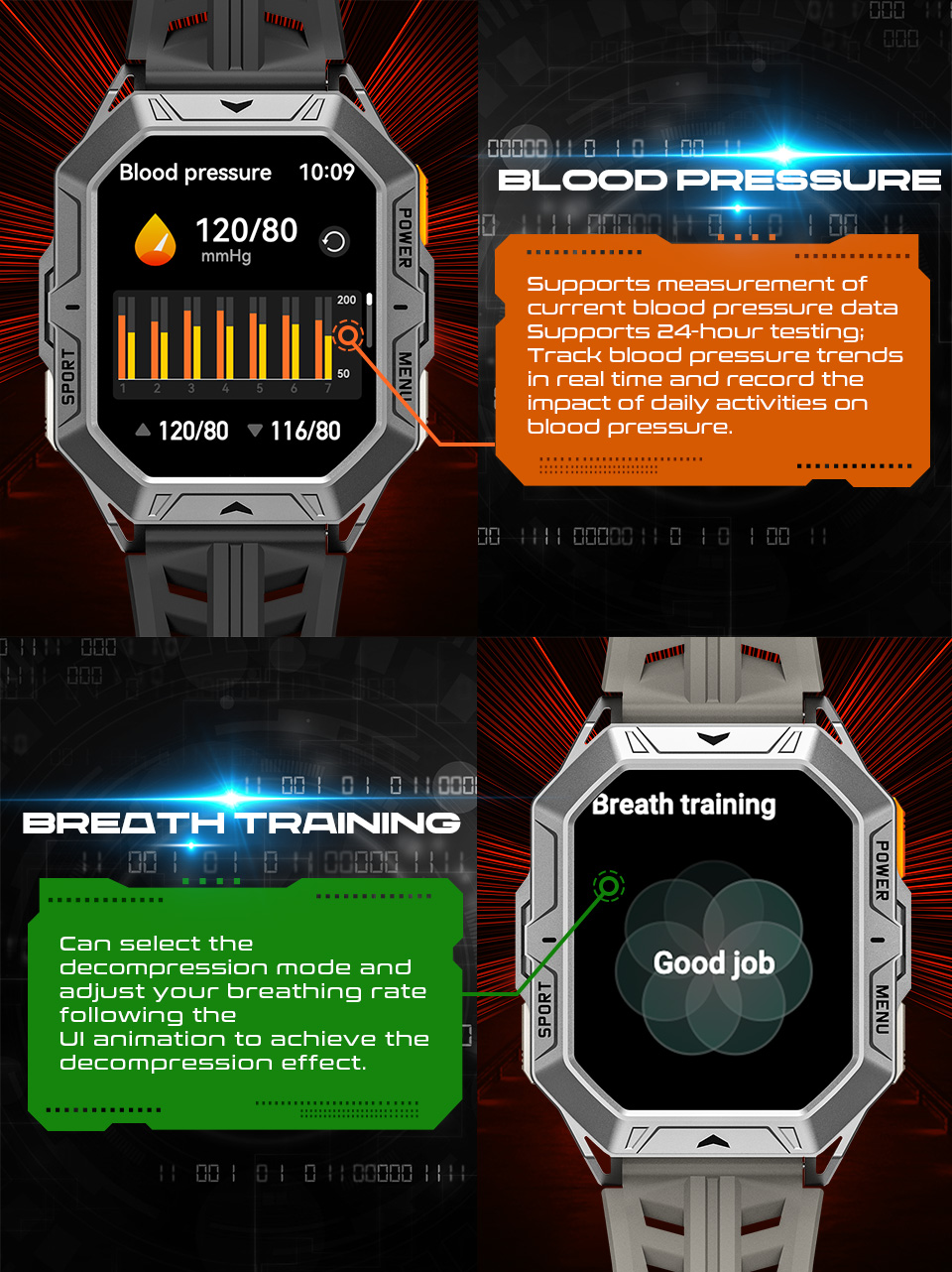 Philippe Palmer Smart Watch LP87 AMOLED Black  - 21