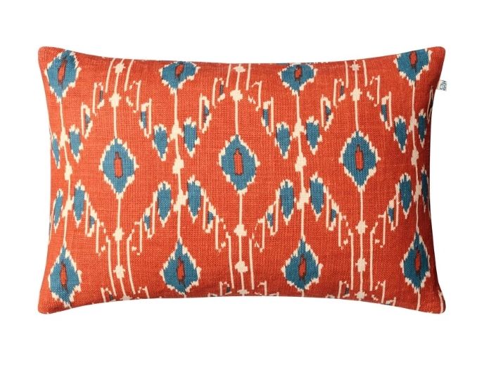  Kudde Ikat Goa - Light Beige/Apricot/Heaven Blue 40x60cm
