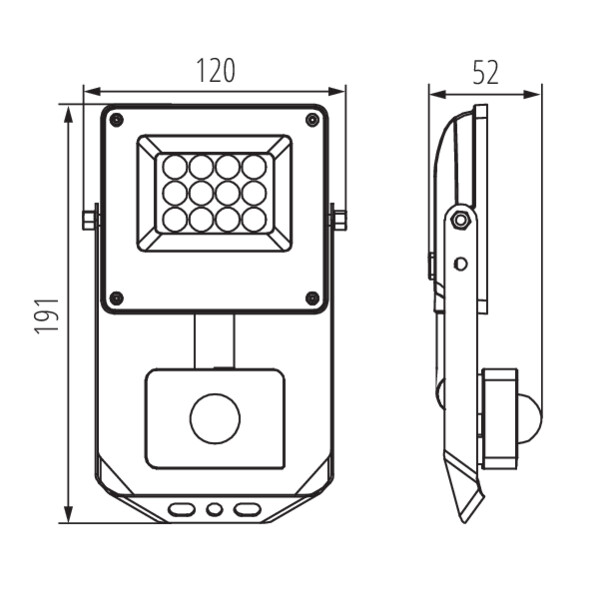 KANLUX Strålkastare ACETE 10W CCT IP65 Med & Utan Sensor - 6