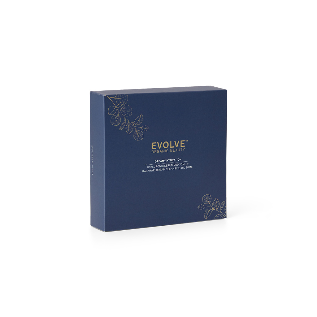 EVOLVE DREAMY HYDRATION Gavesett m/ Hyaluronic Serum 30ml og Kalahari Dream Cleansing Oil 30ml - 3