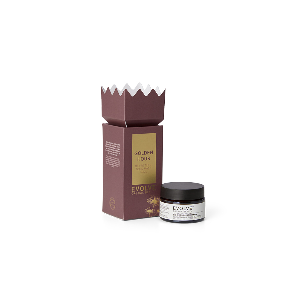 EVOLVE GOLDEN HOUR Gavepakke m/ Bio-Retinol Gold Mask 30ml