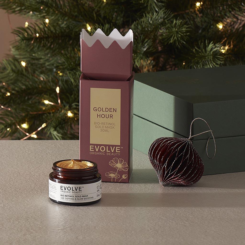 EVOLVE GOLDEN HOUR Gavepakke m/ Bio-Retinol Gold Mask 30ml - 2