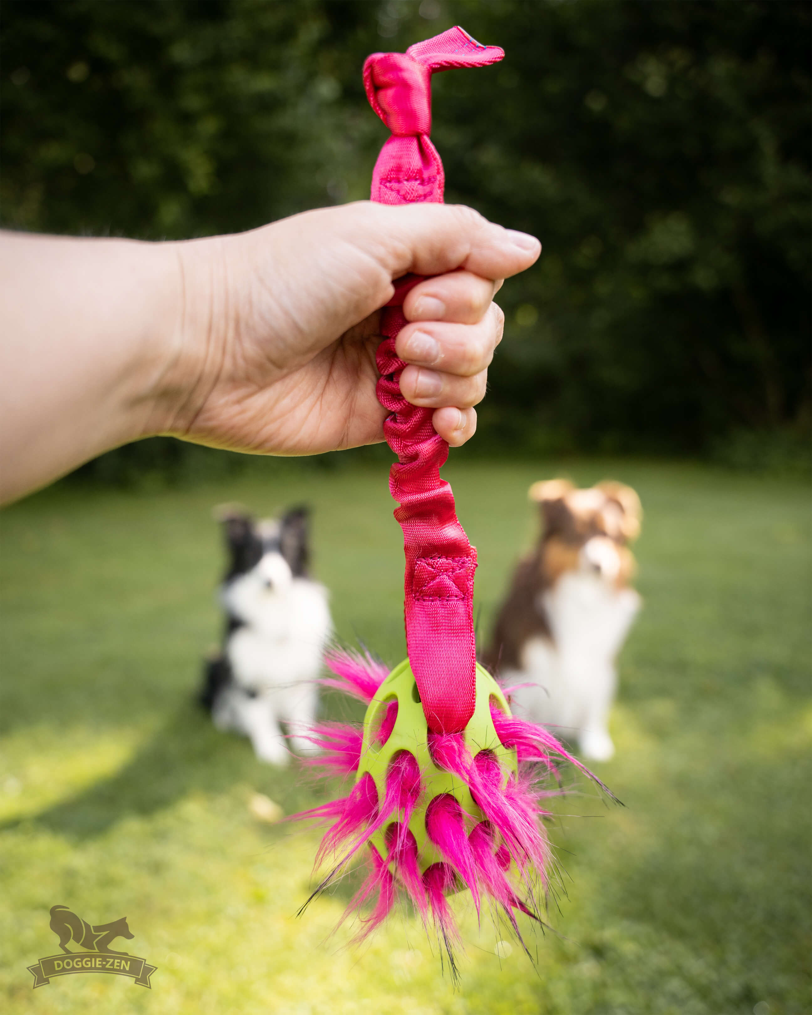 Bungee Knot Tug L with Hol-ee Football + Fake Fur Filling - 9