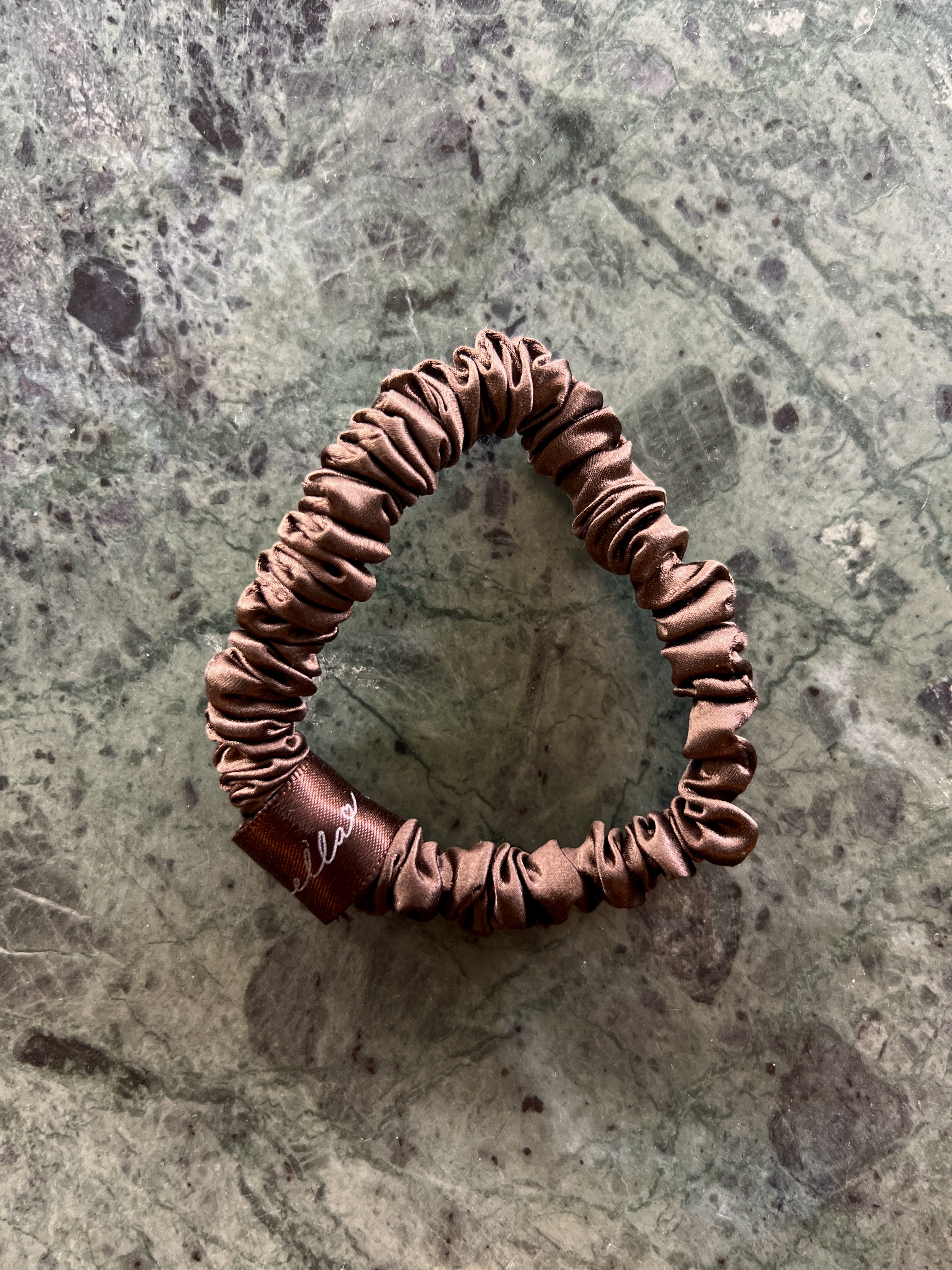 Silky hair scrunchie  Brown