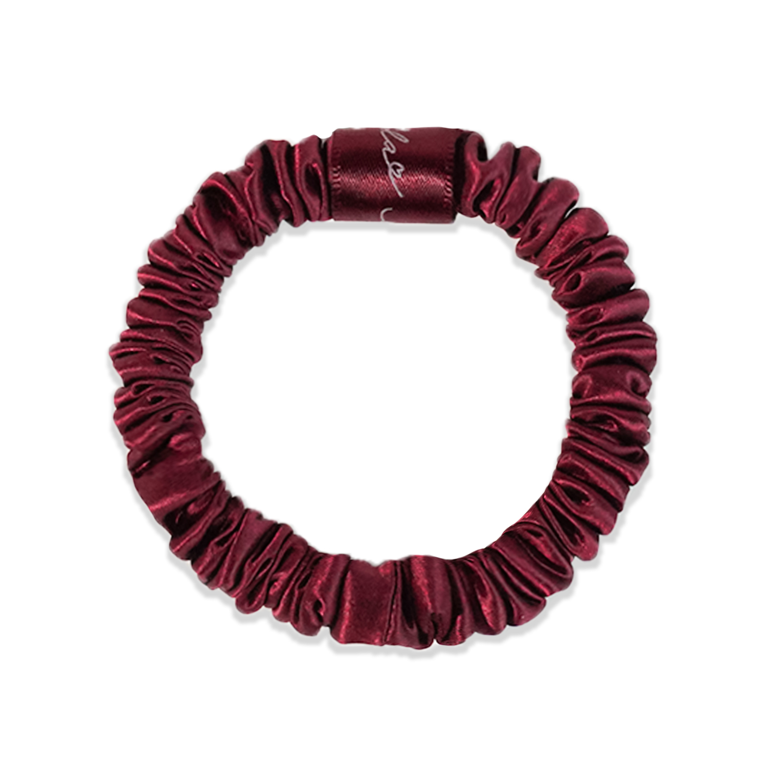 Silky hair scrunchie  vinröd