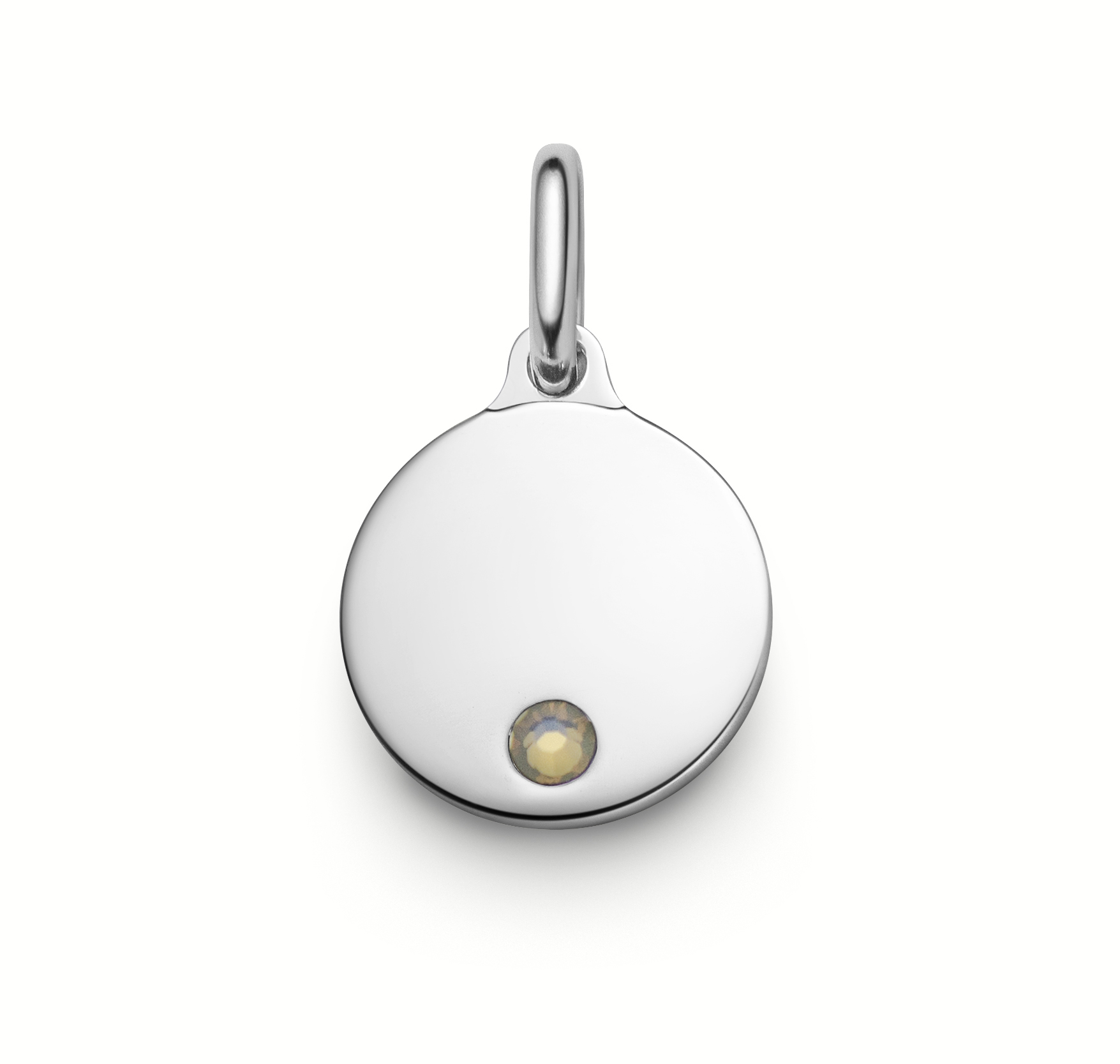 Nimi Korut Kuukausittain Stone Pyöreä tarjotin 12mm Hopea JUNE JUNE