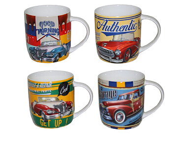 Mugg med 50-tals veteranbil