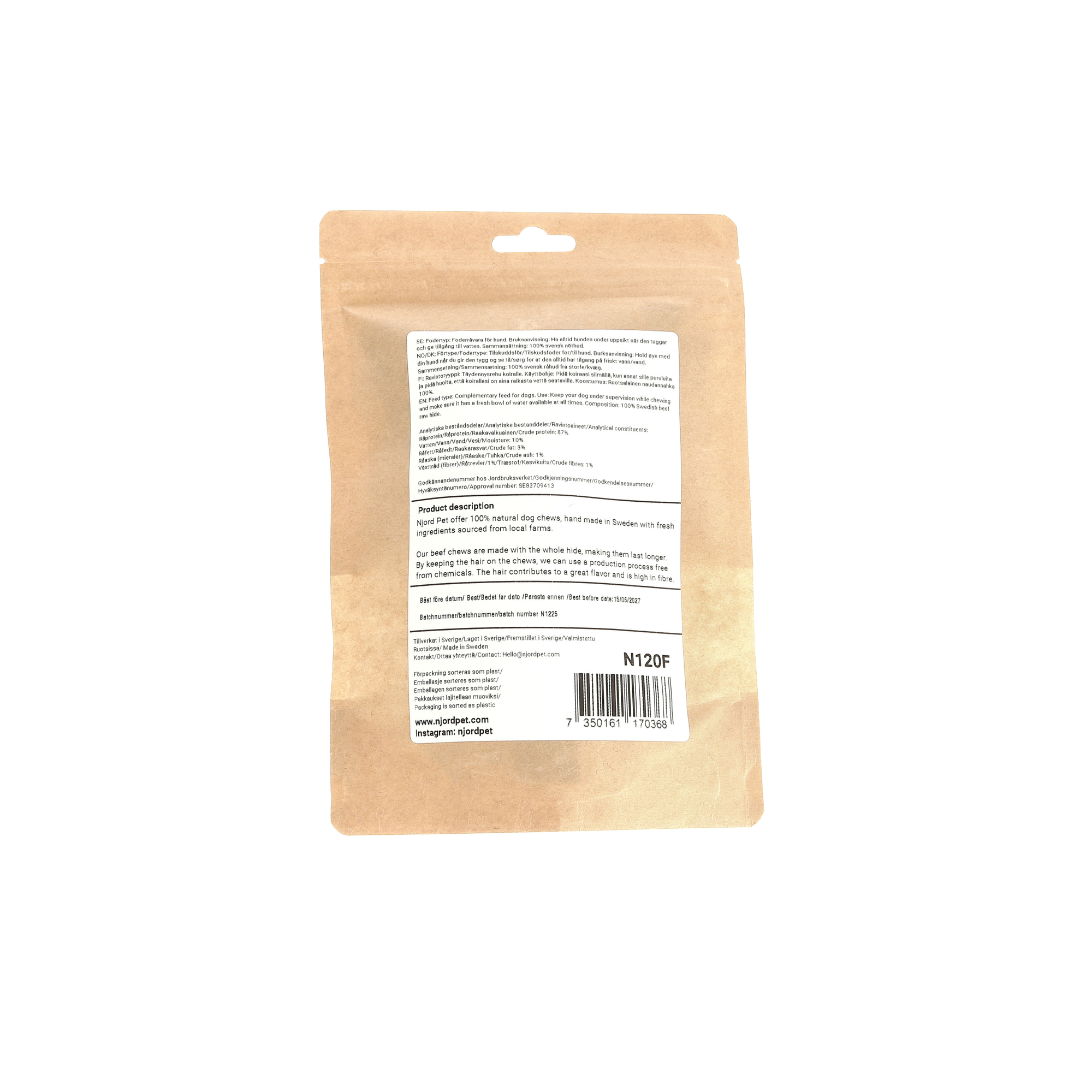 Njord Pet Nötstrips mini 8-pack - 3