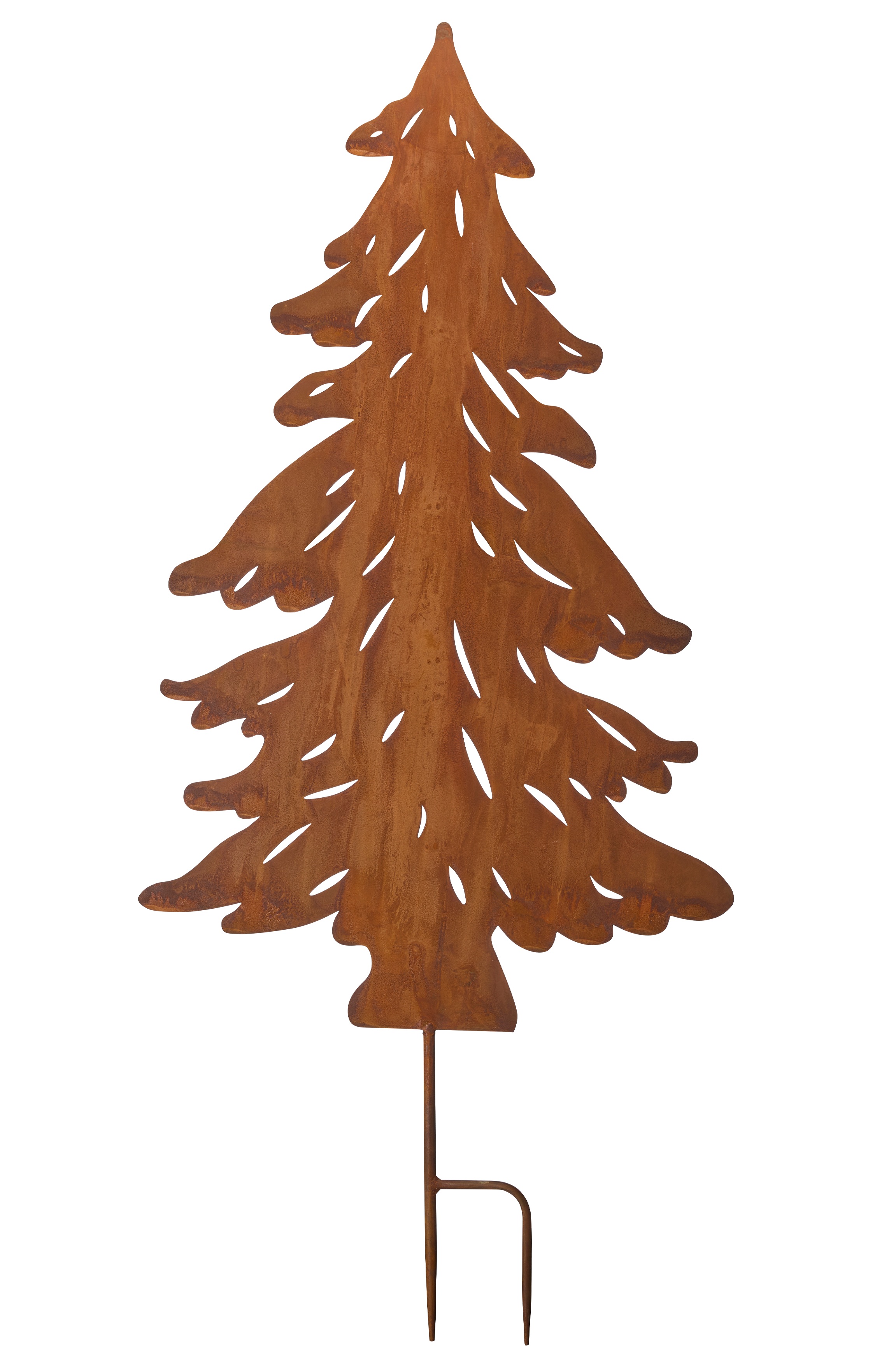 Julgran på Stick - Metall - Rost - 48x107 cm - 2