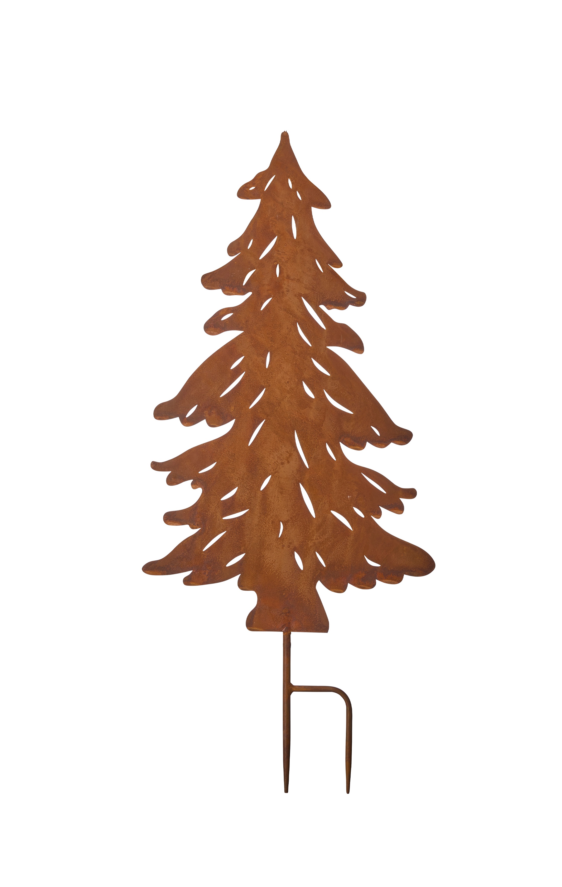 Christmas tree on a stick - Metal - Rust - 36x82 cm - 3