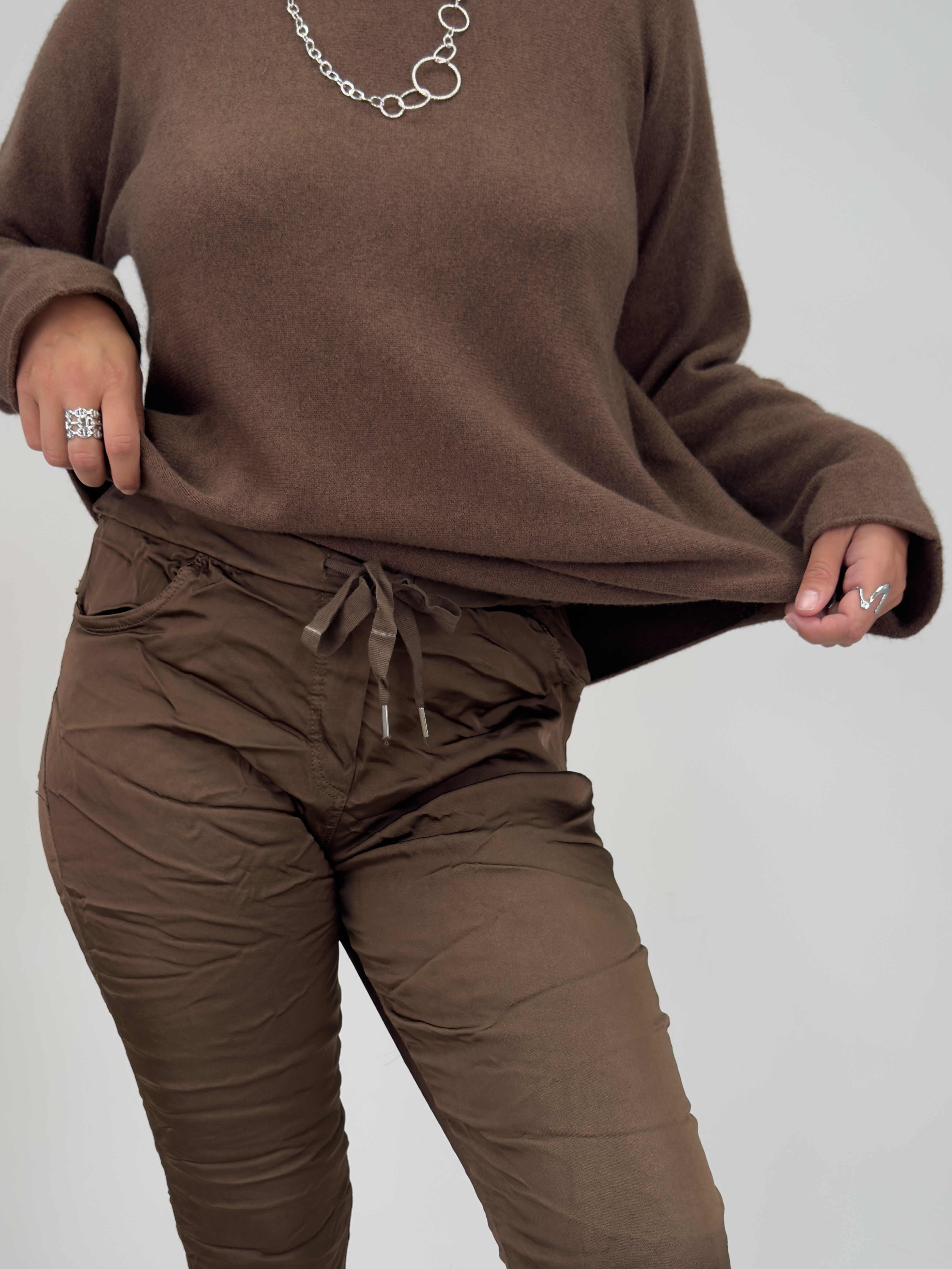 Ilma glansig byxa brun one size - 2