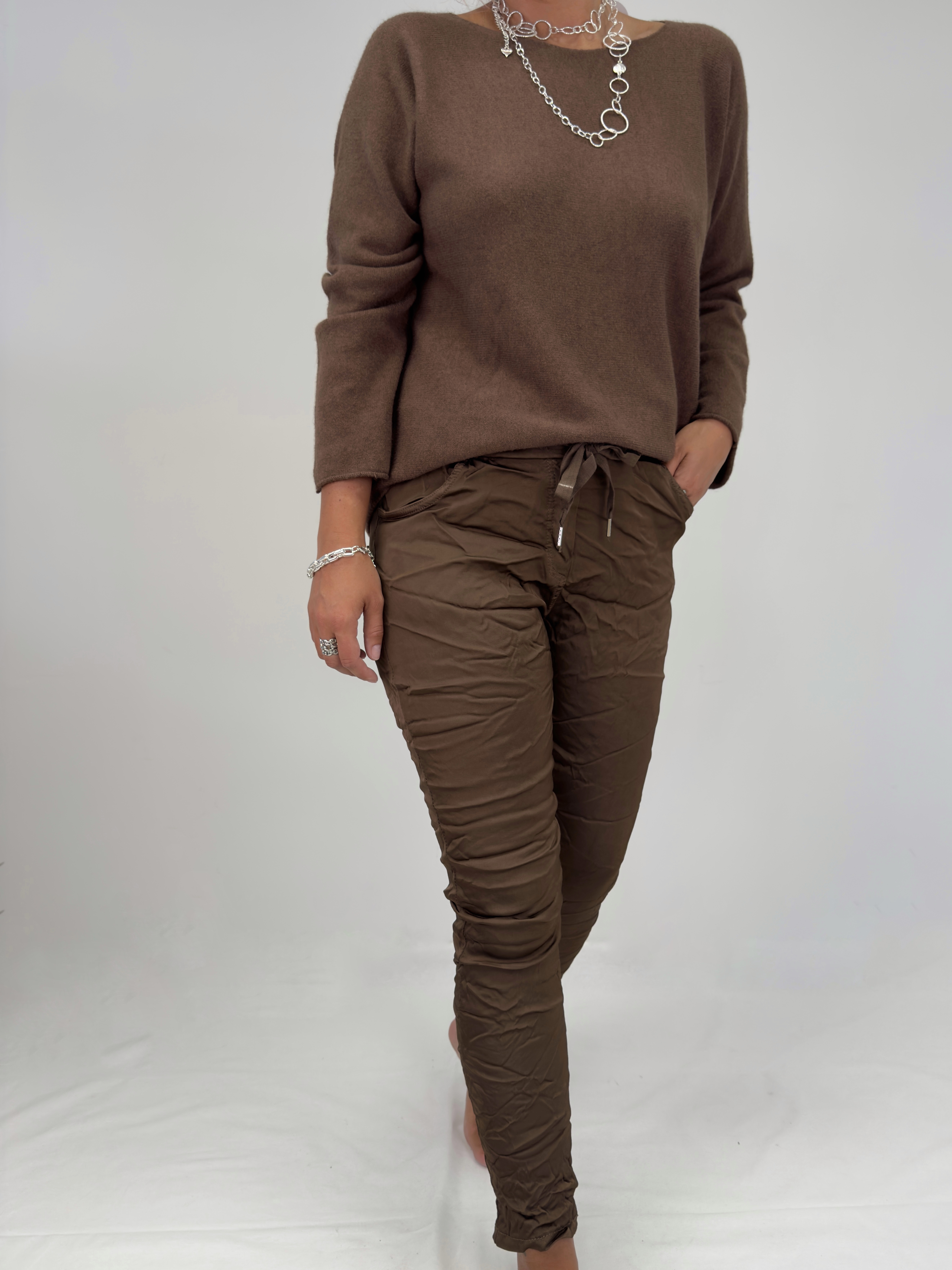 Ilma glansig byxa brun one size - 5