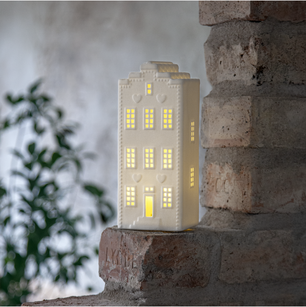 Bordsdekoration batteridriven - hus 21 cm