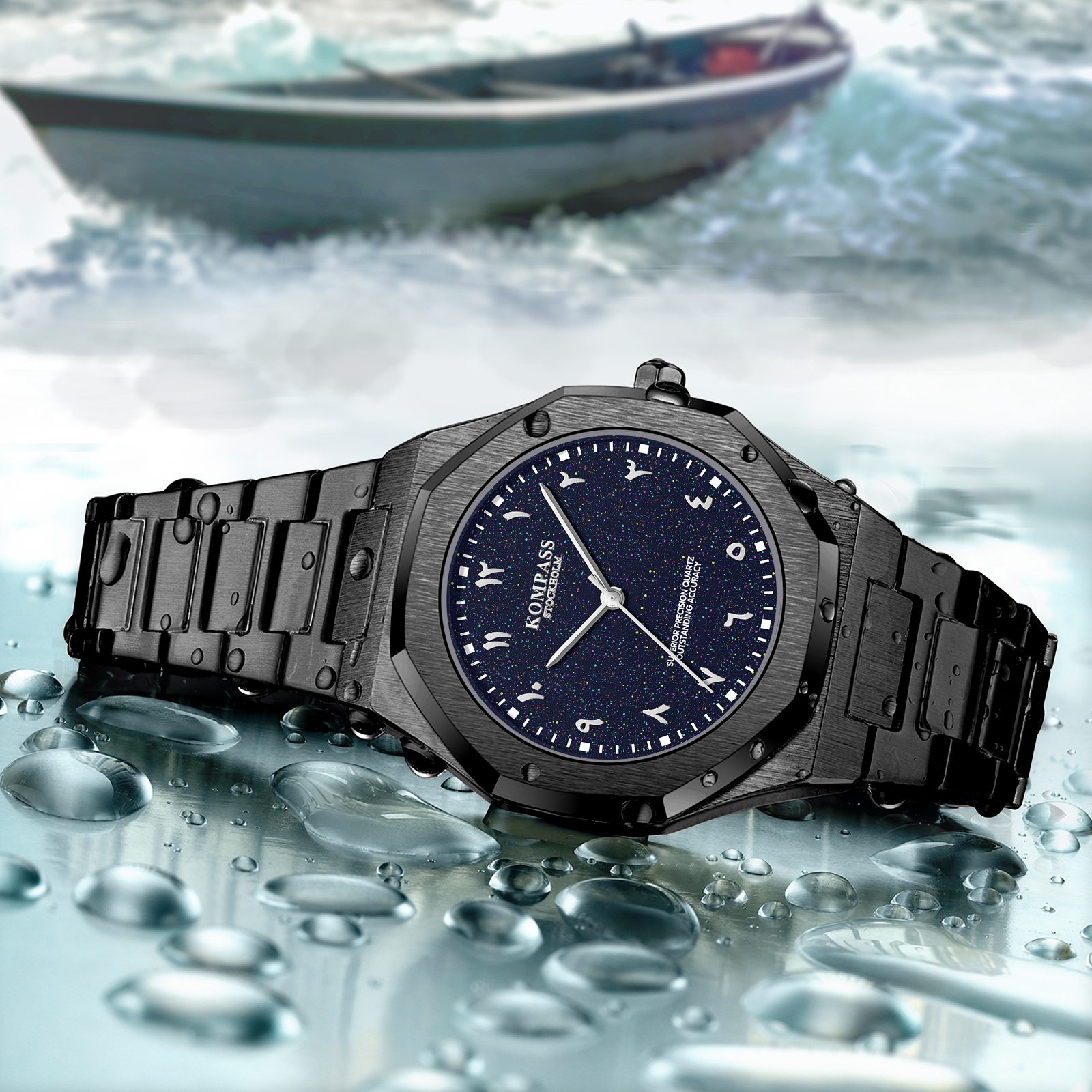Kompass Star-Dust Arabic Black Blue - 9