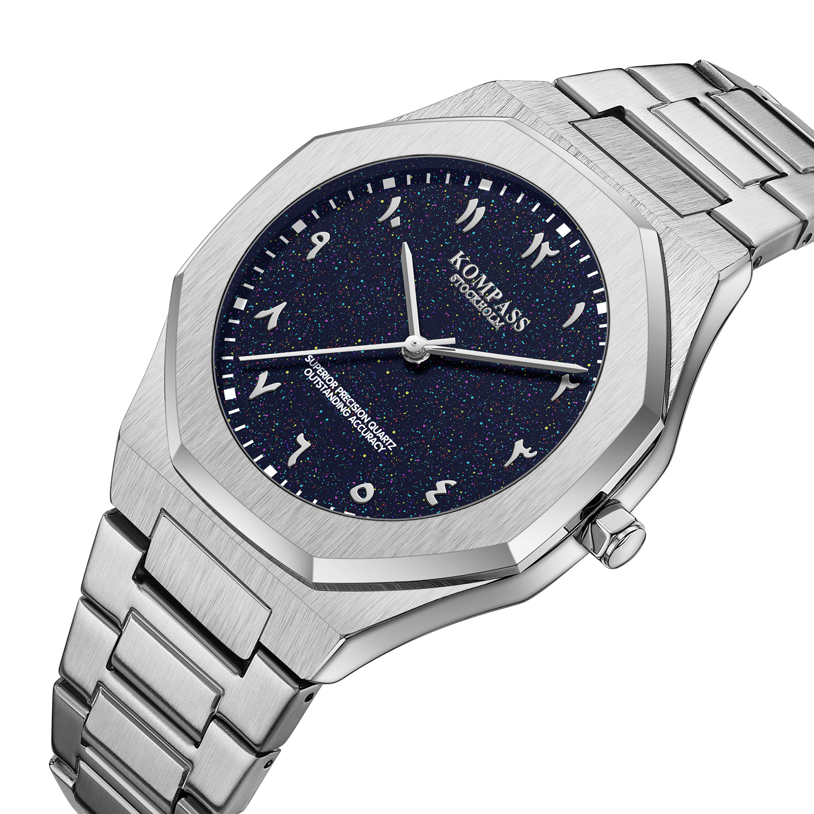 Kompass Star-Dust Arabic Silver Blue - 2