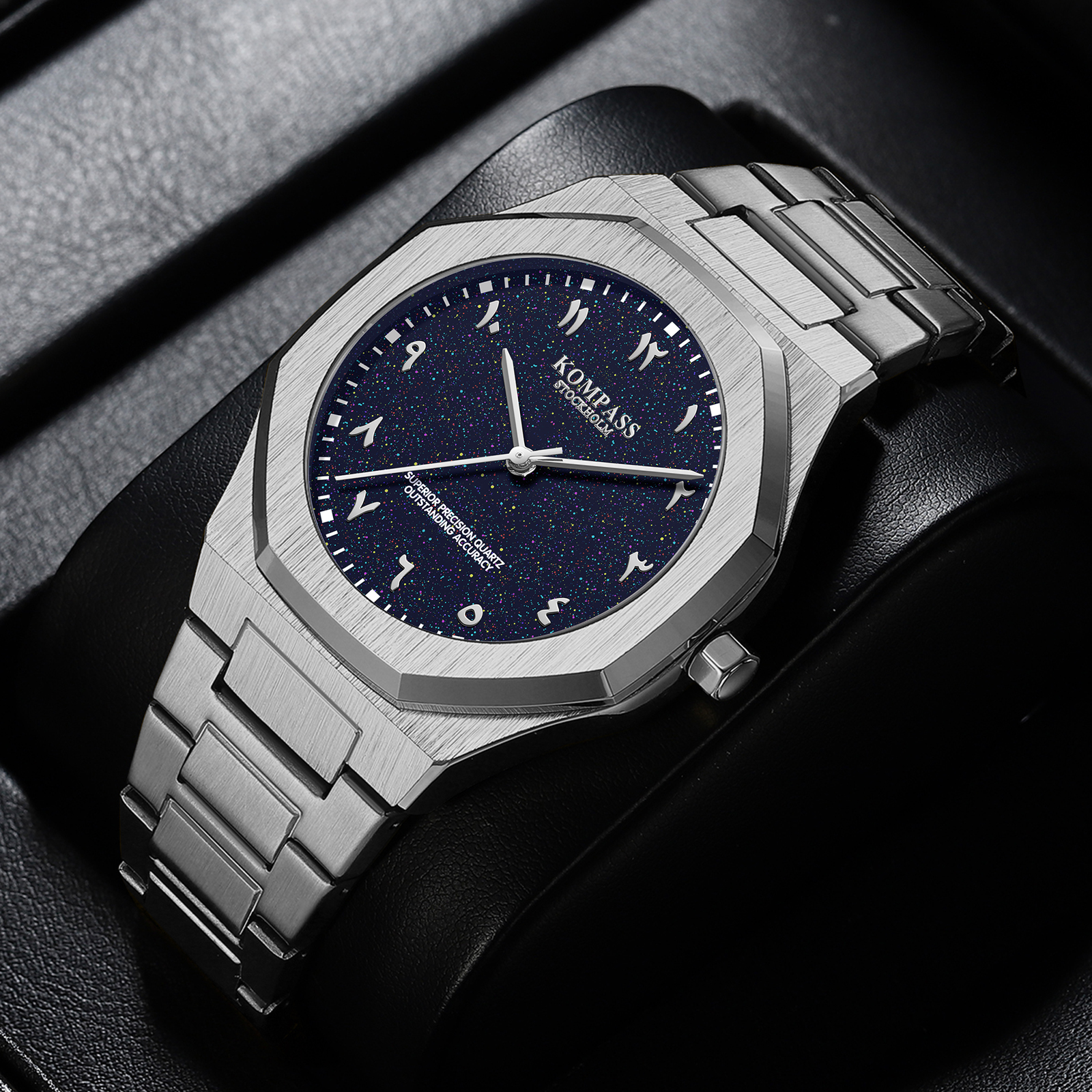 Kompass Star-Dust Arabic Silver Blue - 6