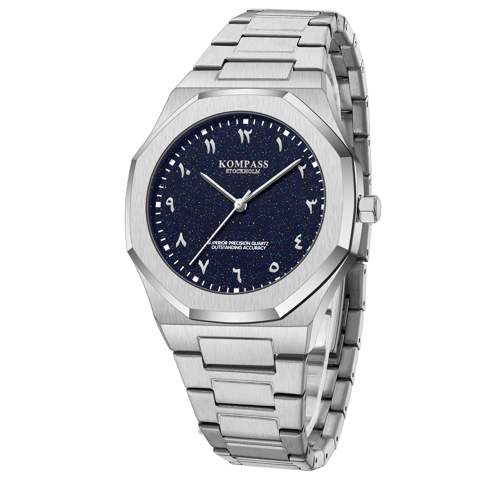 Kompass Star-Dust Arabic Silver Blue - 3