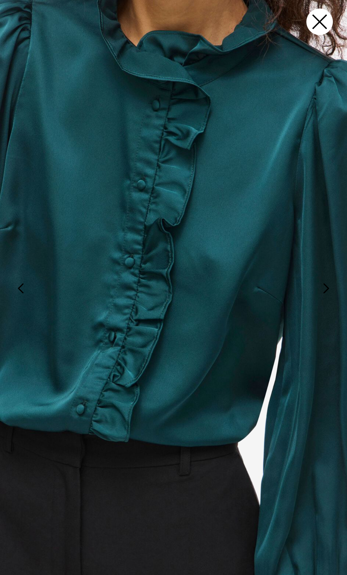 Vila Lutto  Frill Silk Shirt Ponderosa Pine - 3