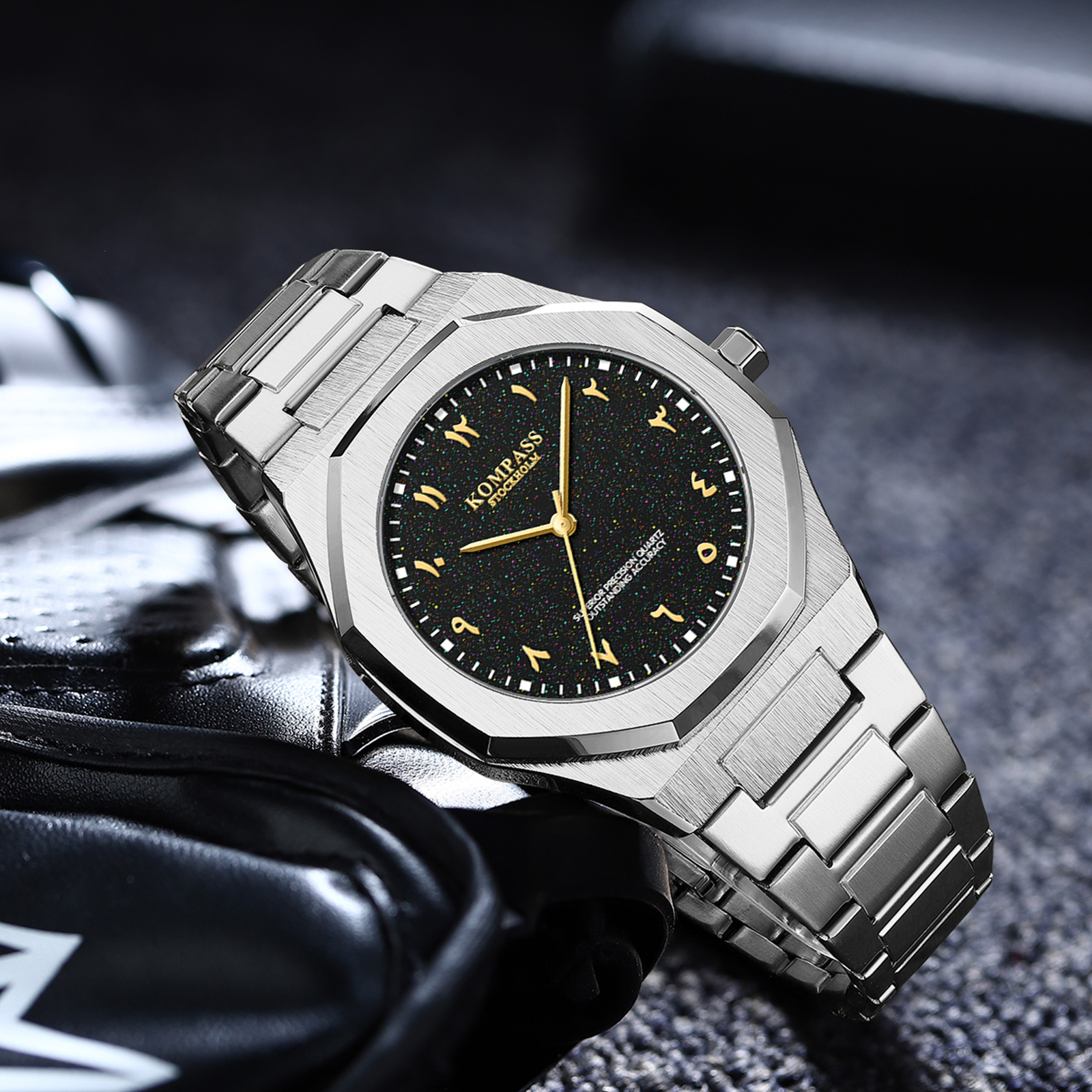 Kompass Star-Dust Arabic Silver Black Gold - 4