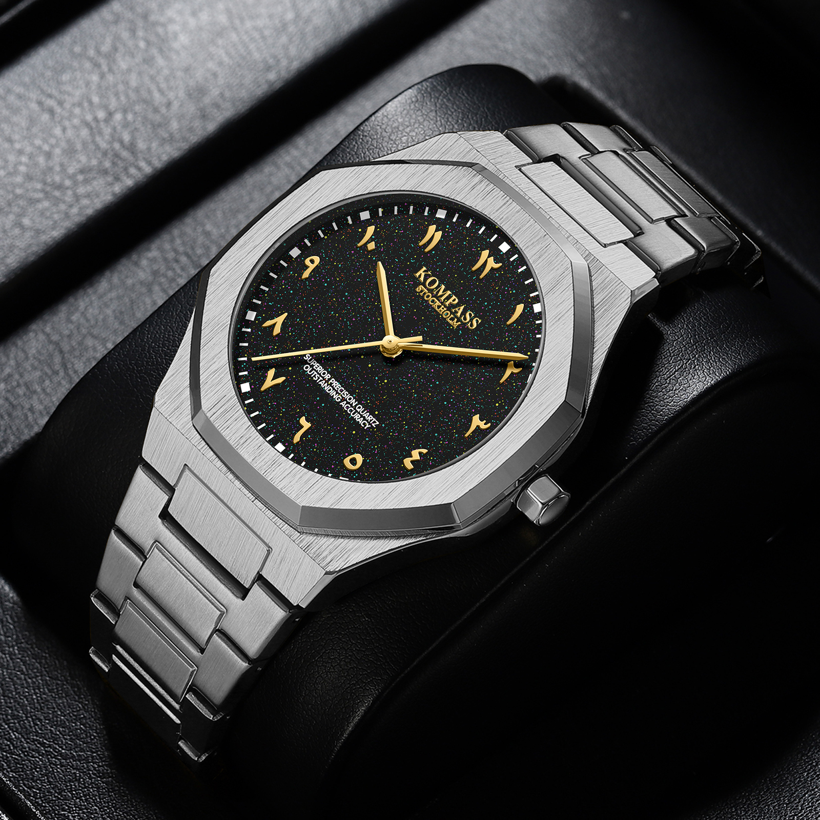 Kompass Star-Dust Arabic Silver Black Gold - 6