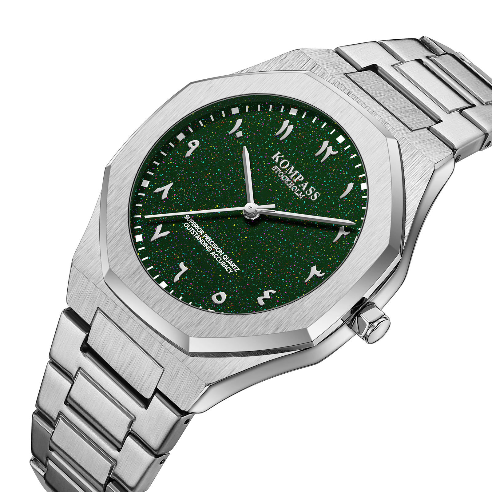 Kompass Star-Dust Arabic Silver Green - 2