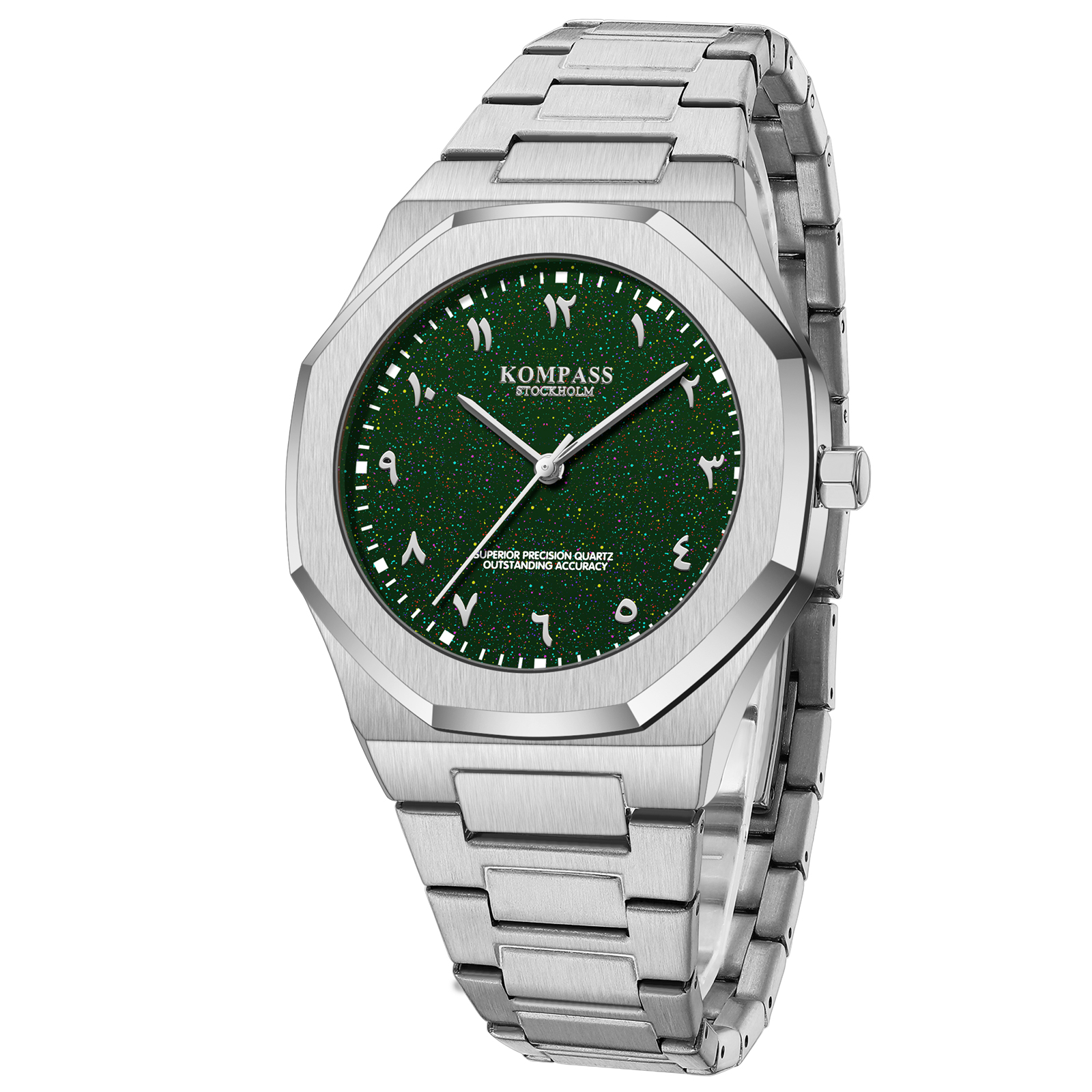 Kompass Star-Dust Arabic Silver Green - 3