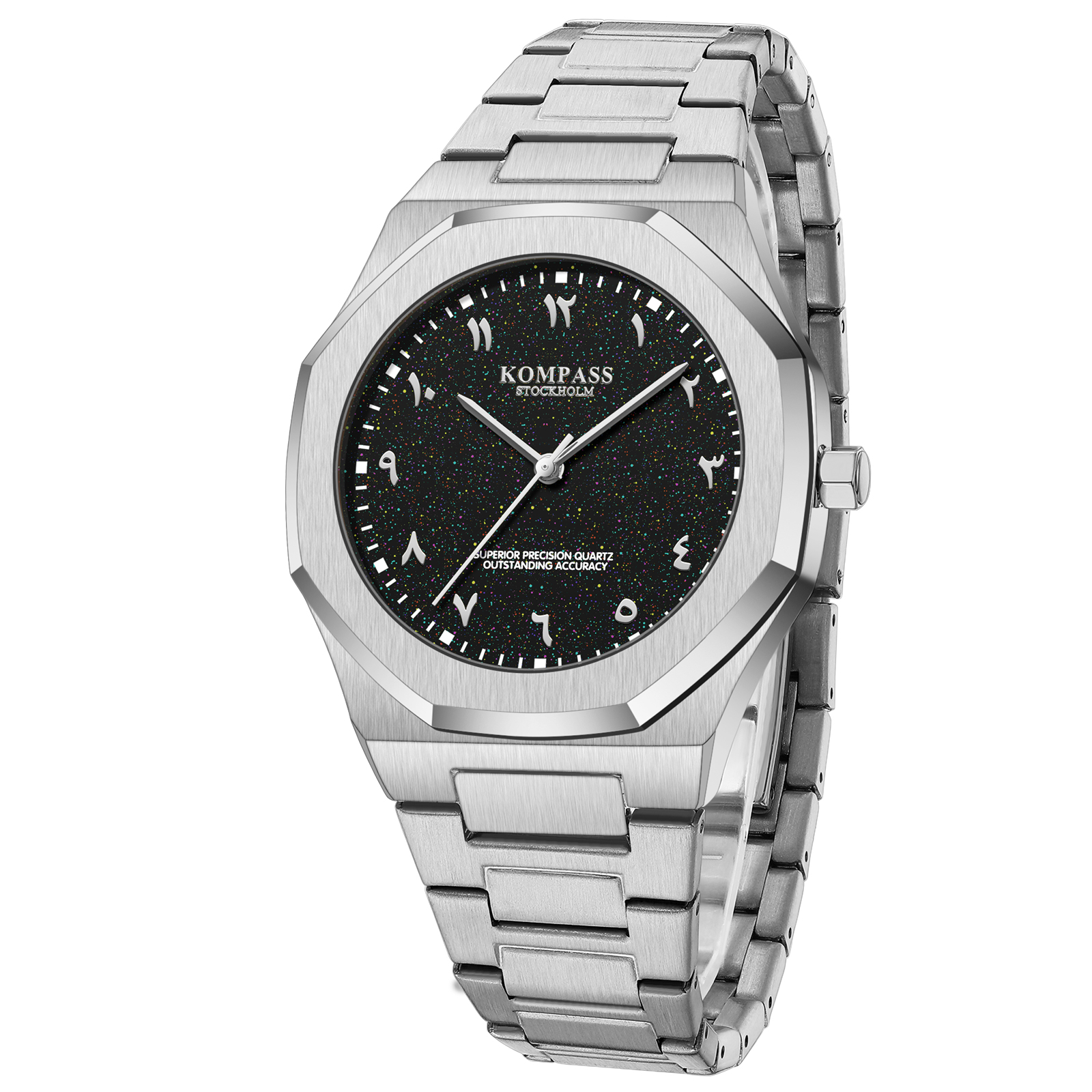 Kompass Star-Dust Arabic Silver Black - 3
