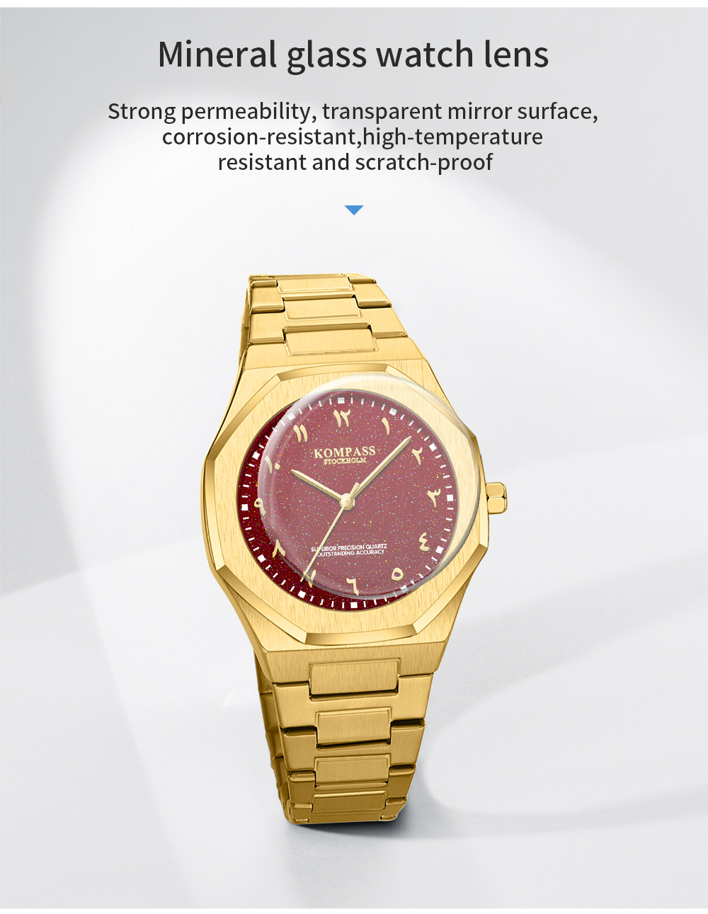 Kompass Star-Dust Arabic Silver Black - 12