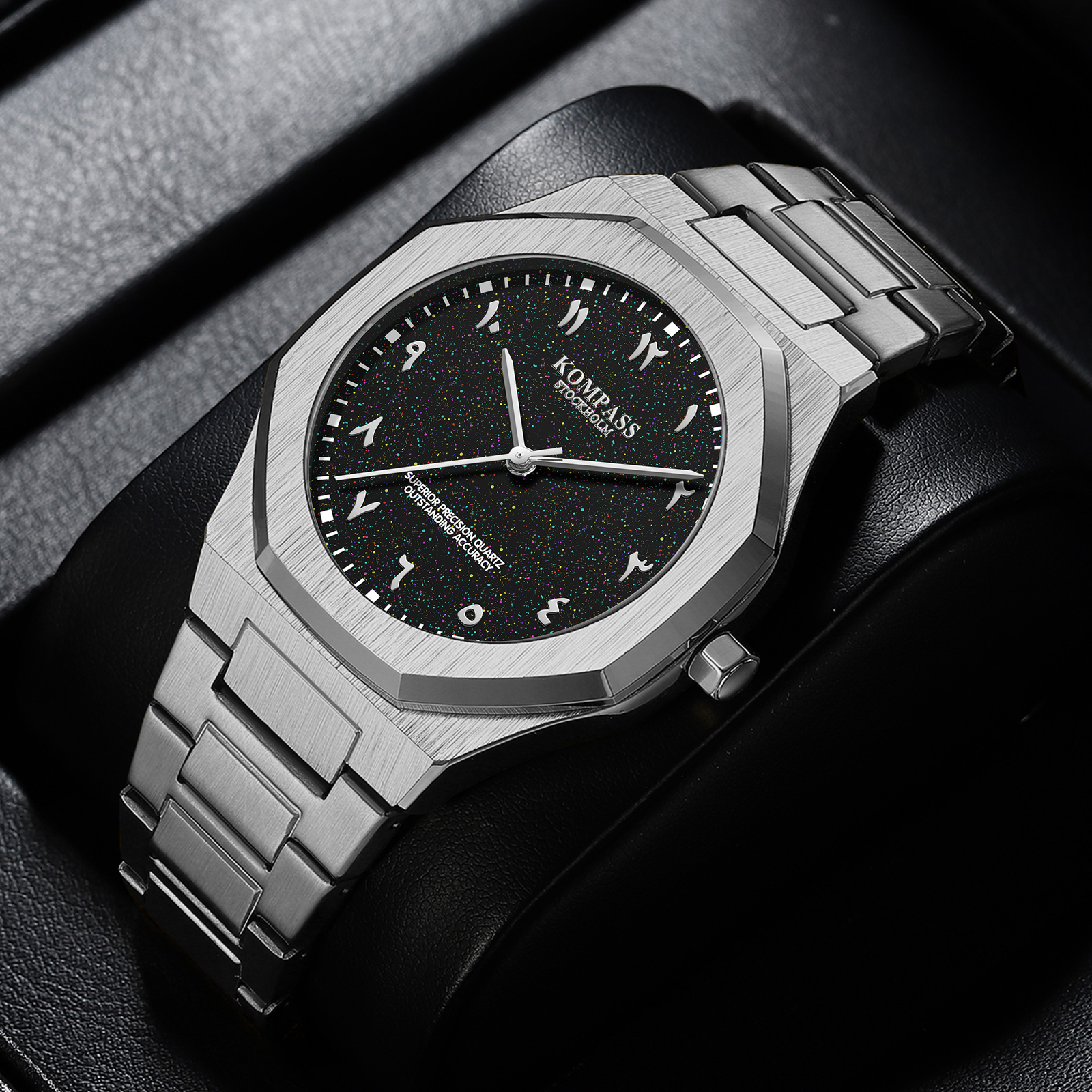 Kompass Star-Dust Arabic Silver Black - 6